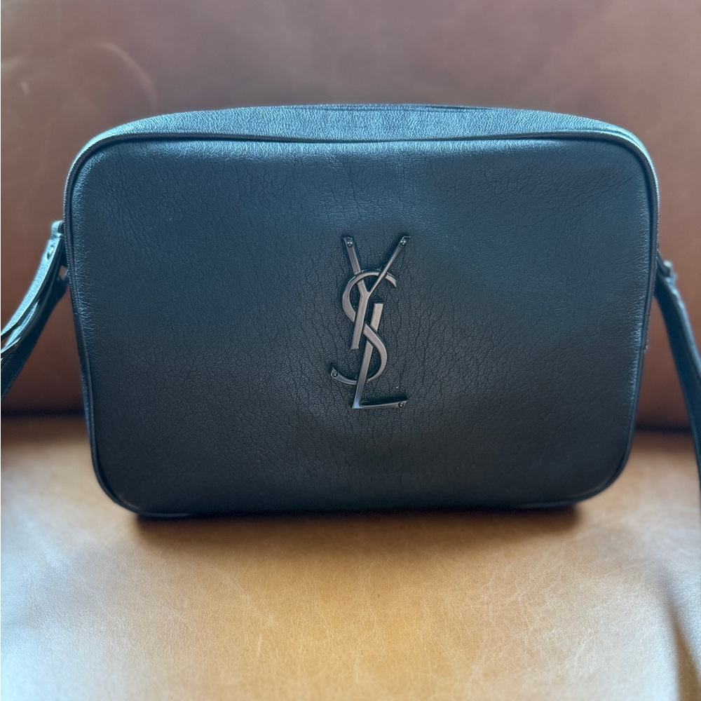 Yves Saint Laurent Black Leather Camera Bag